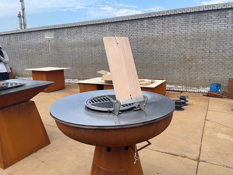 Corten Steel Fireplace Grill For Picnic Garden Party Argentina